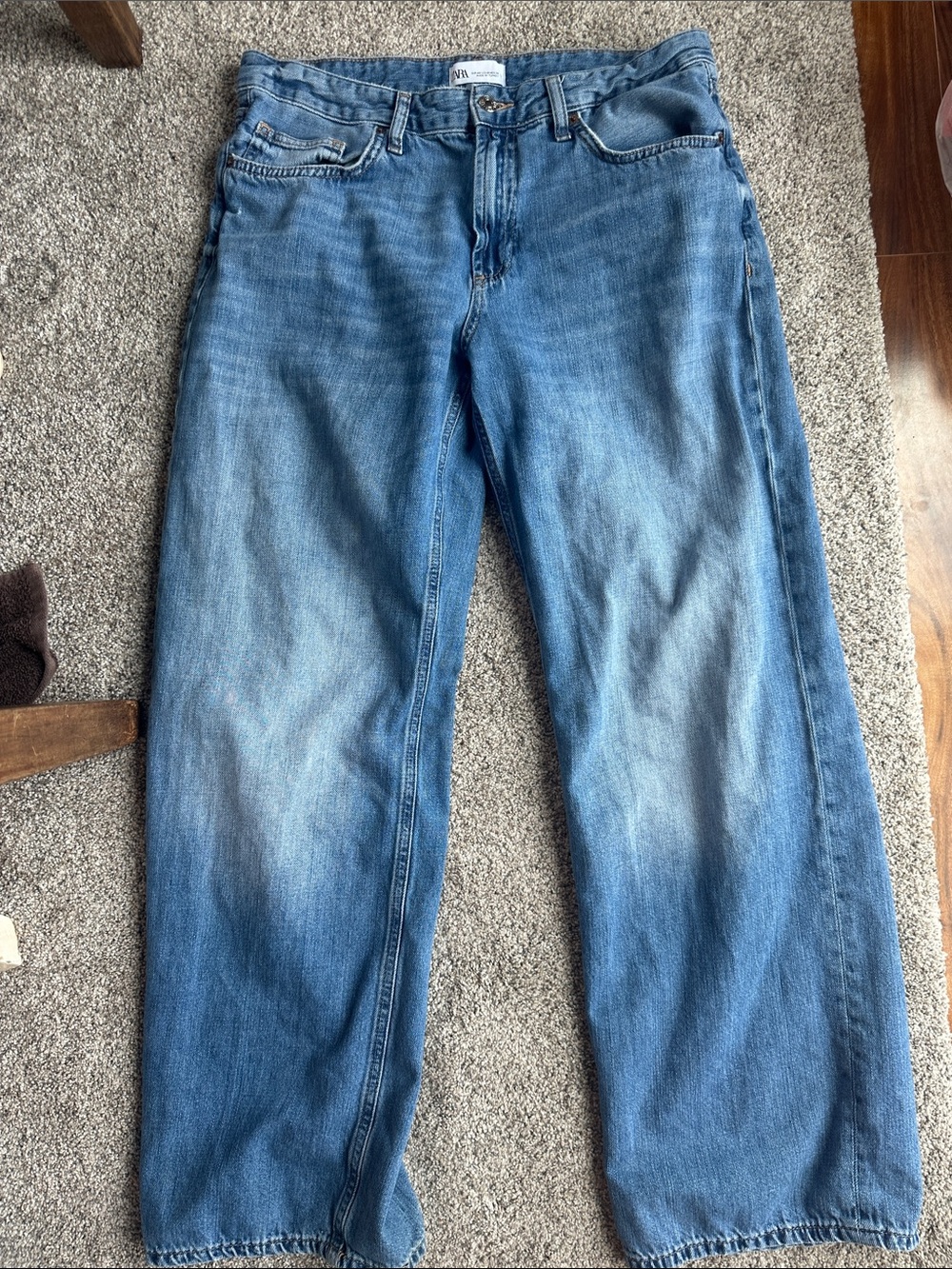 Zara Light Blue Wide-Leg Women’s Jeans